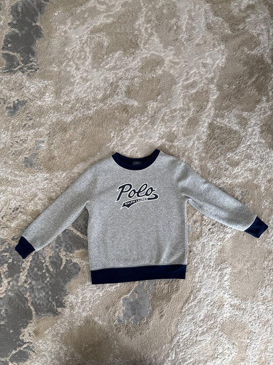 Polo Ralph Lauren size 5 grey& navy sweatshirt, Kids 5/5T