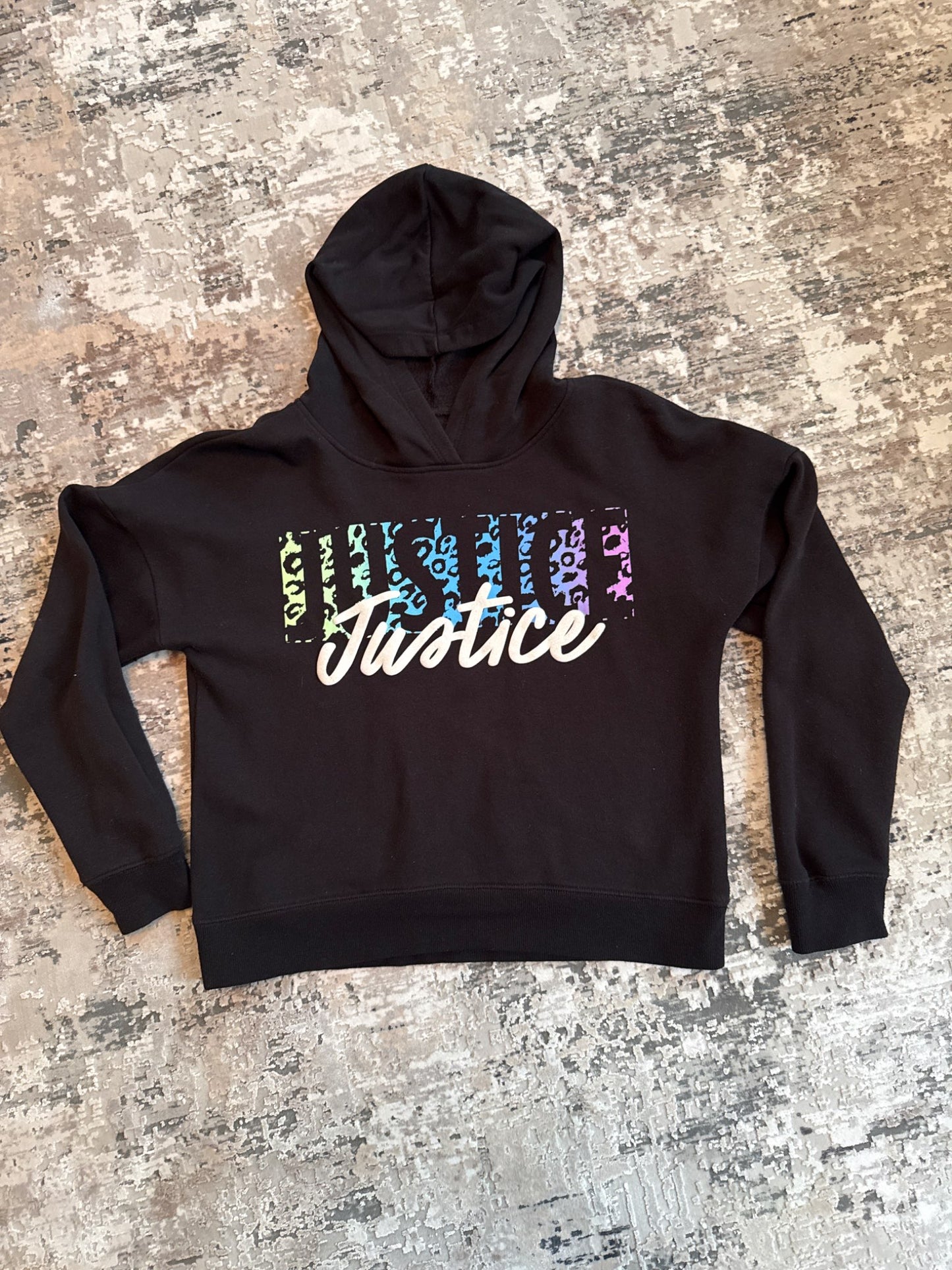 Justice size 12-14  black hoodie, Kids 12