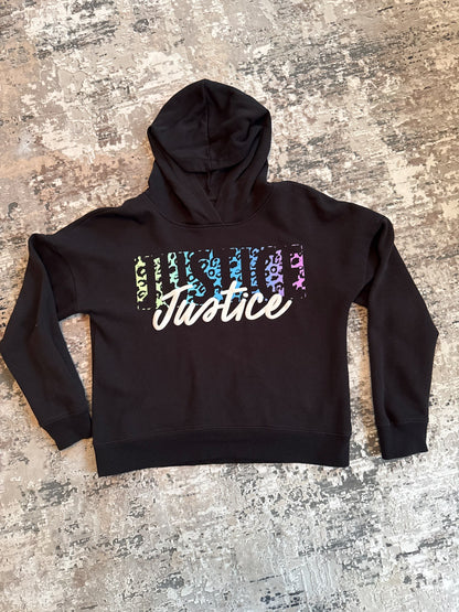 Justice size 12-14  black hoodie, Kids 12