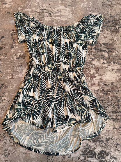 Poof girl size XL leaf short romper, Kids 14