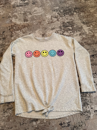 Place size 14 light grey smiley faces sweatshirt, Kids 14