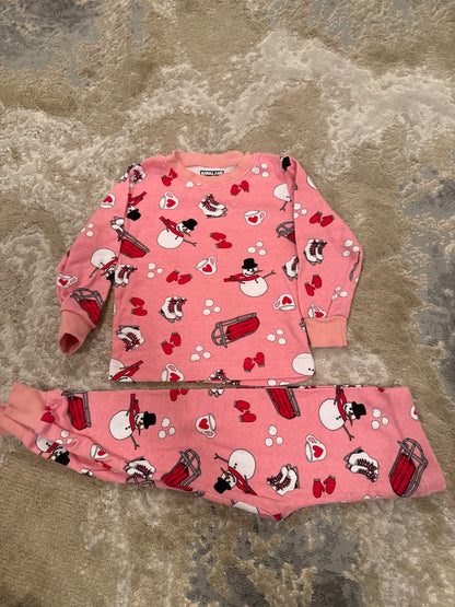 Kirkland size 3 snowman pink long sleeve PJ, Kids 3T