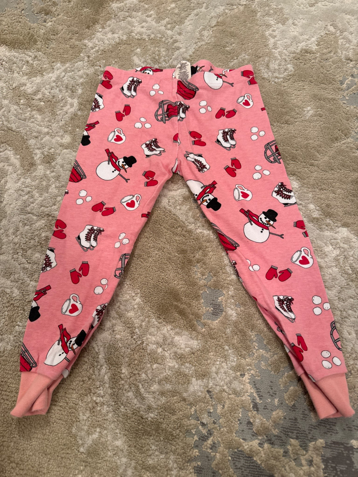 Kirkland size 3 snowman pink long sleeve PJ, Kids 3T