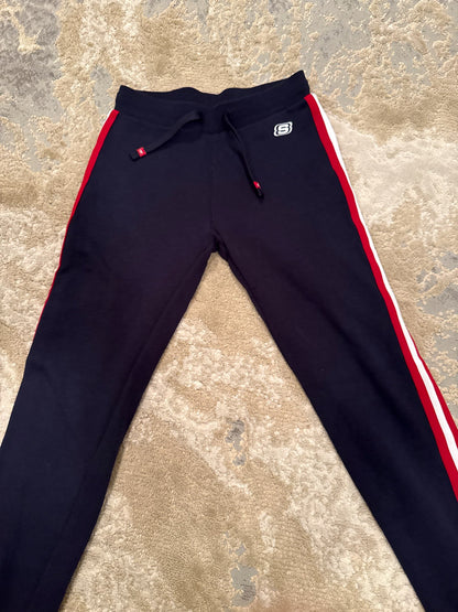 Skechers size m 7-8 navy track pants , Kids 7
