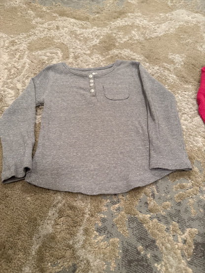 Joe fresh size 3 pink& gray long sleeve shirts, Kids 3T