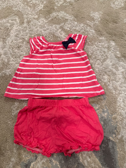 Carter size 9m pink summer 2 pc outfit, Kids 9 Month (6-9M)