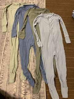 Little Sleepies Footie Pajamas Set of 4 - Ribbed Bamboo, 3T , Kids 3T