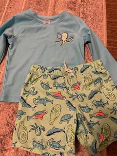 Toddler Swim Trunks & Rash Guard - 18-24m, Kids 24 Month (18-24M)