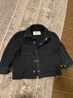 Toddler Quilted Shacket -  Navy, 18-24m, Kids 24 Month (18-24M)