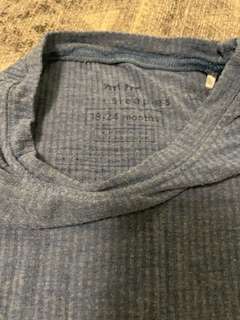 Little Sleepies Ribbed Bamboo Shirt - Blue, Kids 24 Month (18-24M)