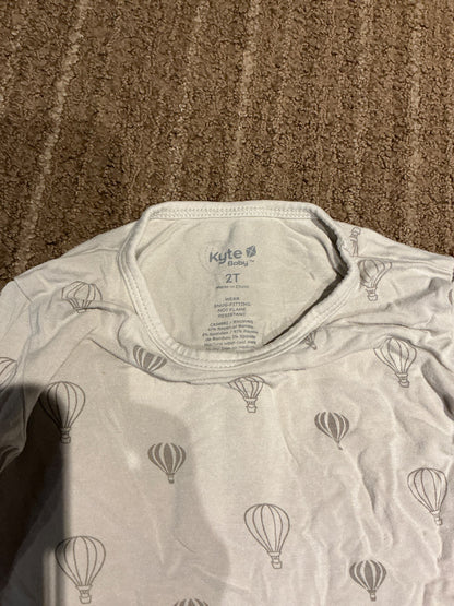 Kyte bamboo pajamas 2T, hot air balloons , Kids 2T