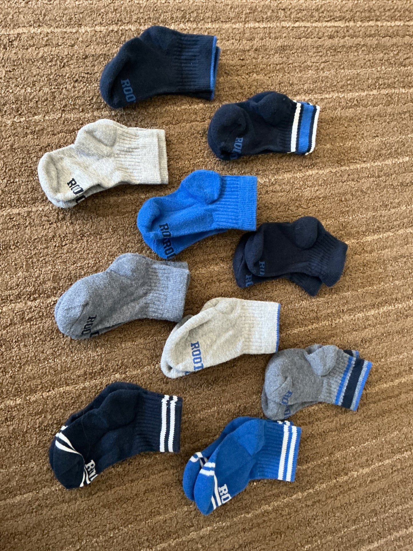 Roots toddler socks, set of 10, 12-18m