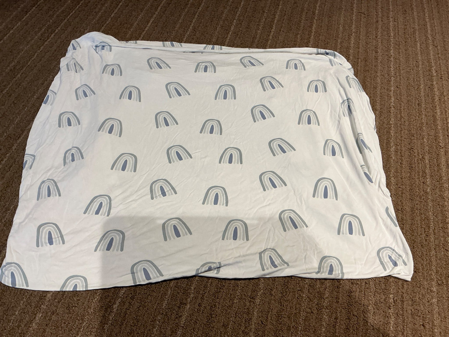 Kyte Baby bamboo crib sheets - fog rainbow