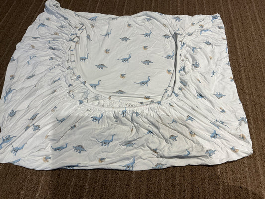Kyte Baby bamboo crib sheets - blue dinosaurs
