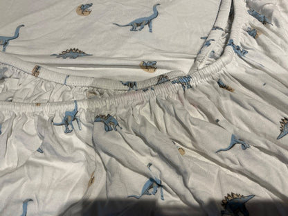 Kyte Baby bamboo crib sheets - blue dinosaurs