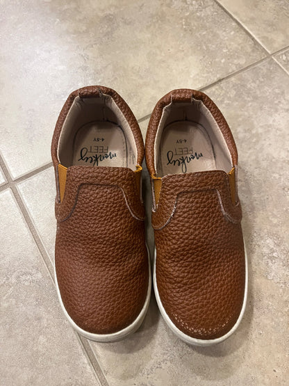 Boy, brown slipon shoes, 4-5 years, Shoes 12.5 (Kids:4-8yr)