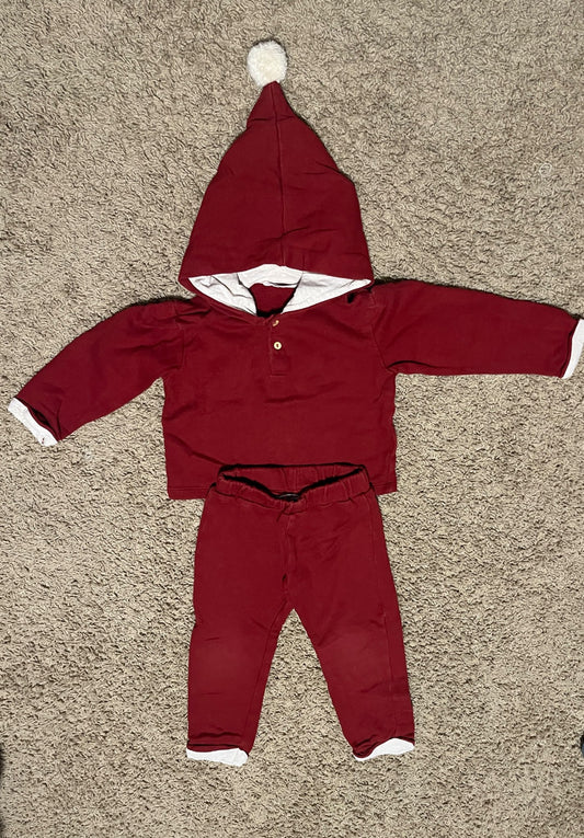 H&M, red, long sleeve, outfit set. 1.5-2 years, Kids 24 Month (18-24M)