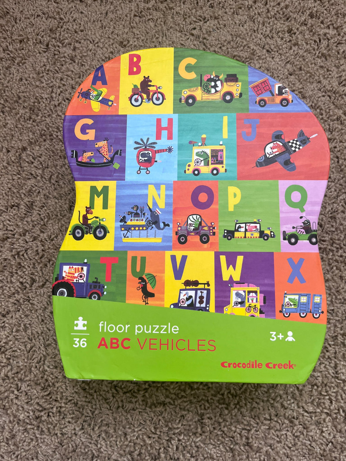 Crocodile Creek Floor Puzzle, ABC Vehicles