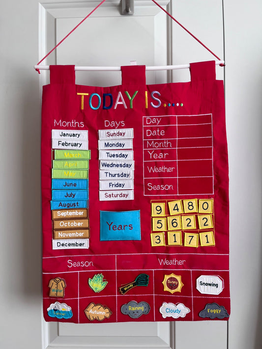 Interactive Daily Velcro Calendar and Weather Wall Chart