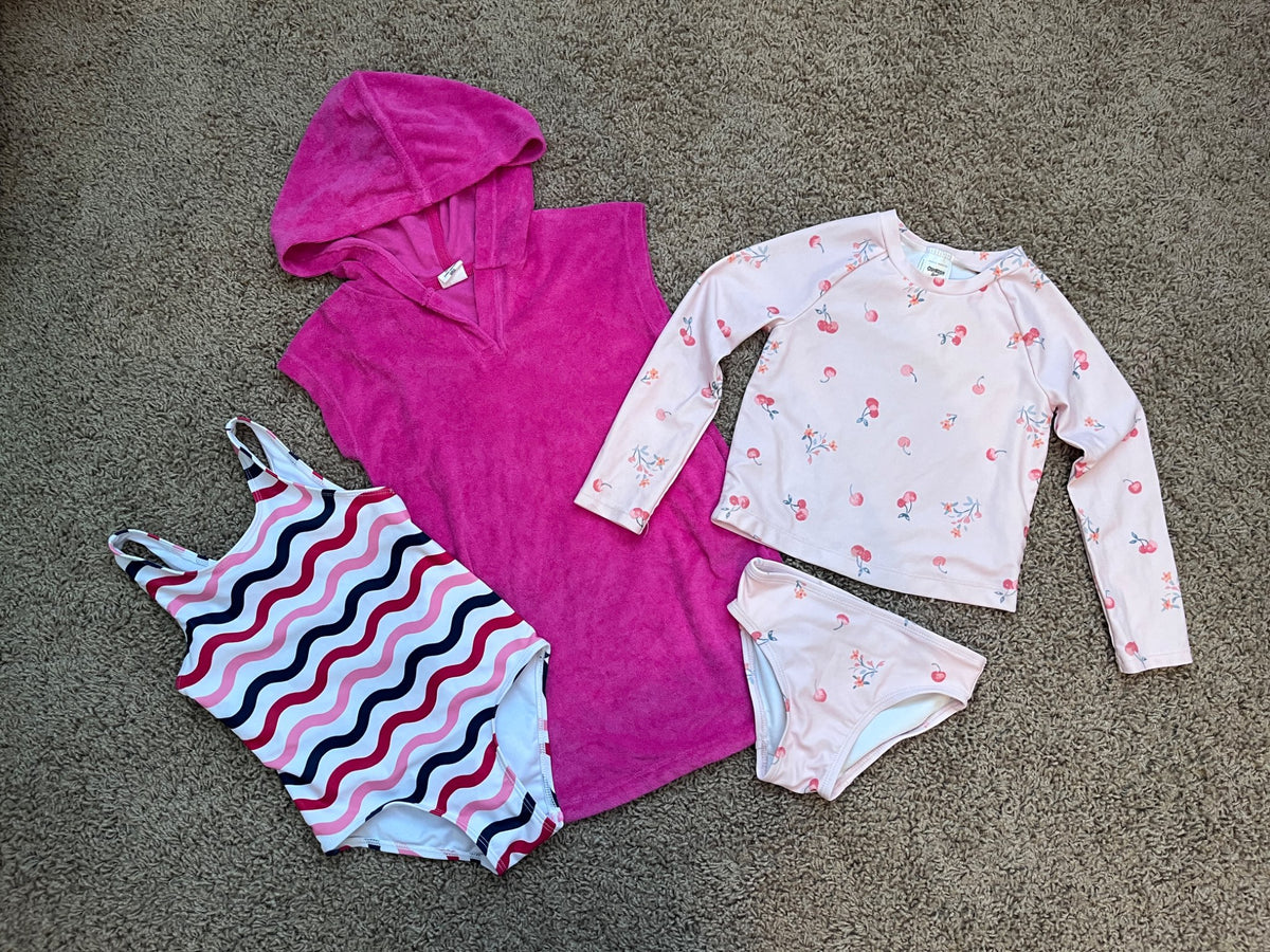 Girl, swimwear and cover bundle 3-4T, Kids 3T