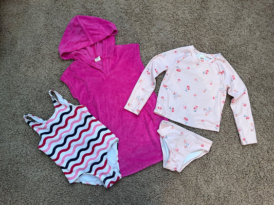 Girl, swimwear and cover bundle 3-4T, Kids 3T