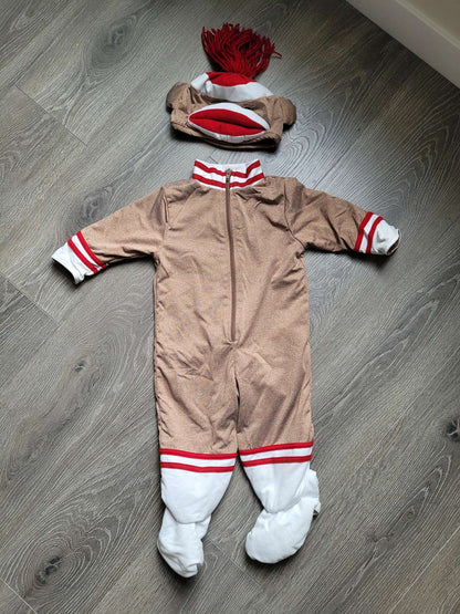 Sock Monkey Costume Size 12M, Kids 12 Month (9-12M)