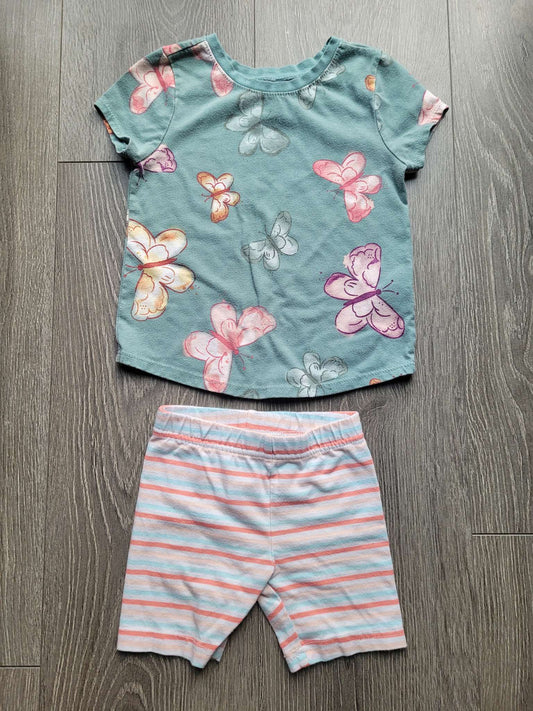 2-Piece Toddle Girls Shirt & Short Set, Kids 2T
