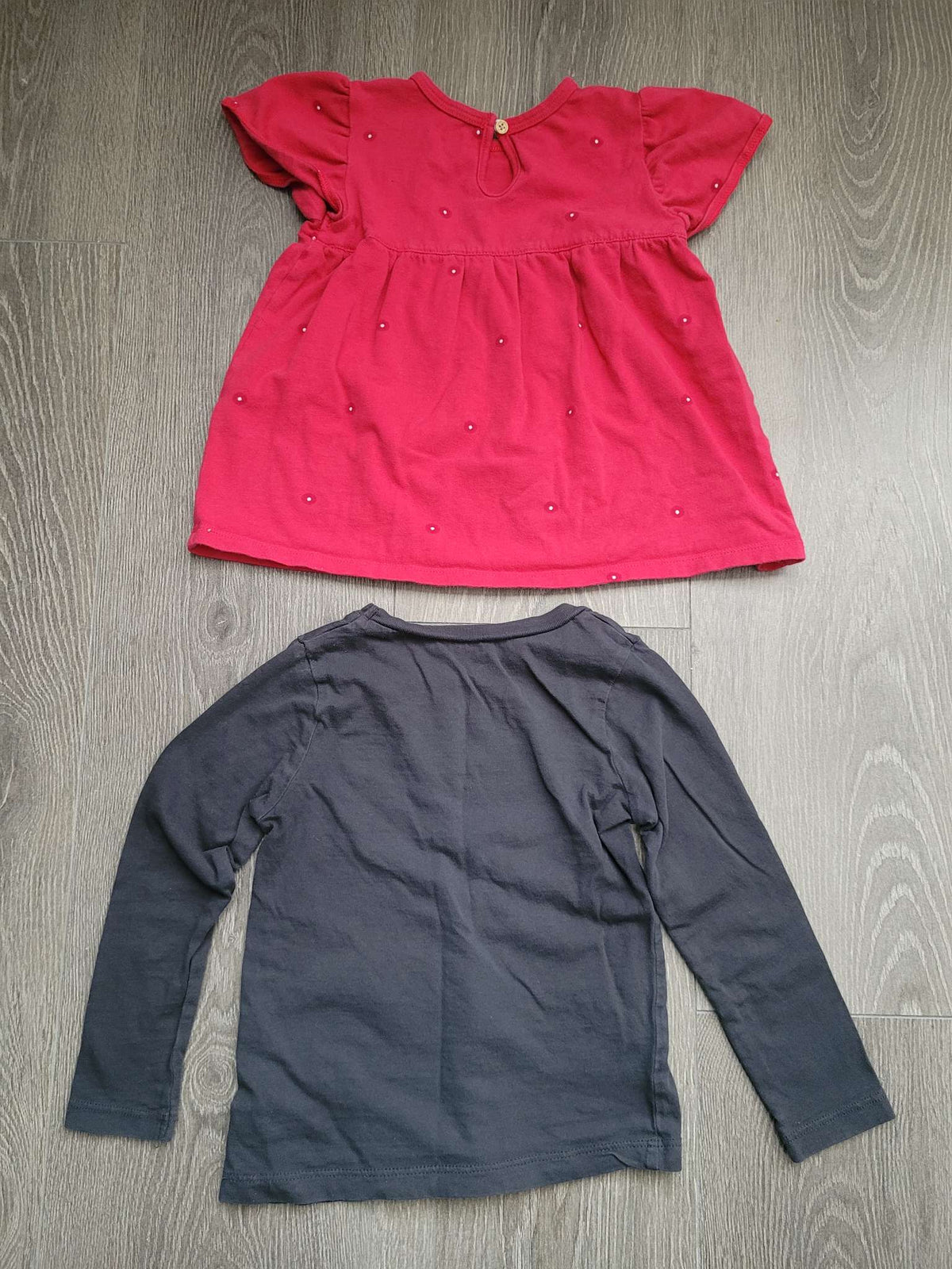 Toddler Girls' Bundle of 2 Shirts - Pink and Black, Kids 3T