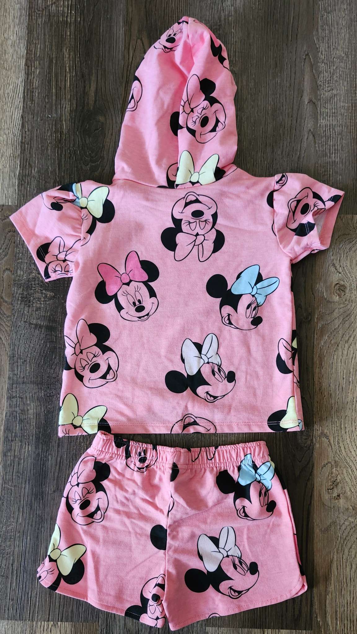 Girls Minnie Mouse Shirt with Short, Kids 5/5T (extra small)