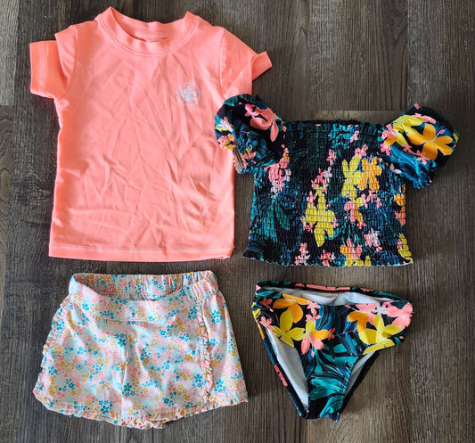 Girls Swimsuit Bundle, Kids 4/4T