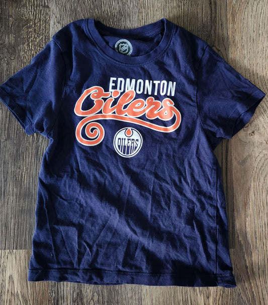 Girls Edmonton Oilers T-Shirt , Kids 6/6X (extra small)