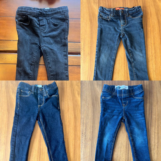 2T Girls Jeggings - 4 EUC Pairs, Kids 2T