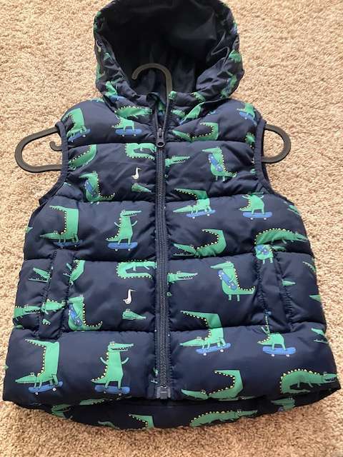 Puffy vest size 5 - dinosaurs, Kids 5/5T