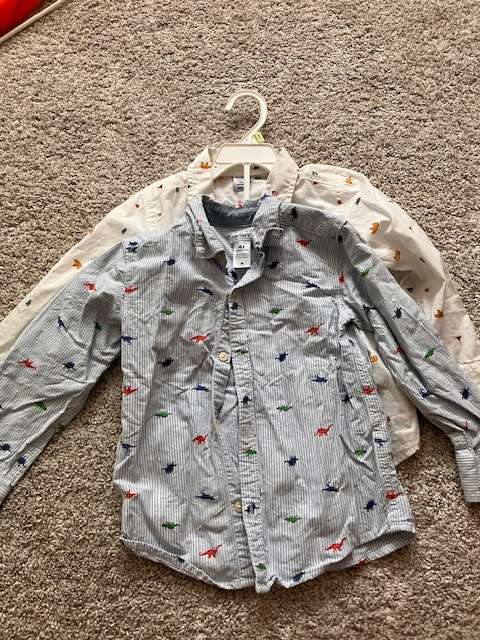 Dress shirts (2) size 4, Kids 4/4T