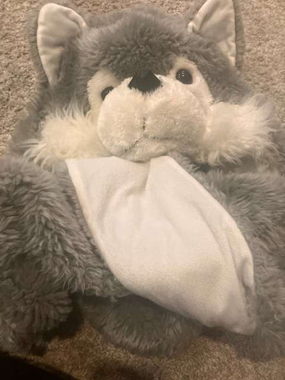 Wolf hood and mitts, Kids 6/6X