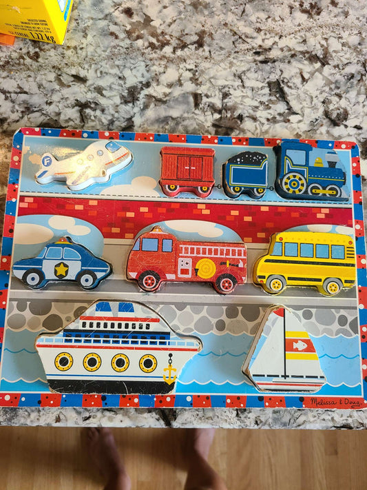 Melissa and doug 9 piece wooden puzzle