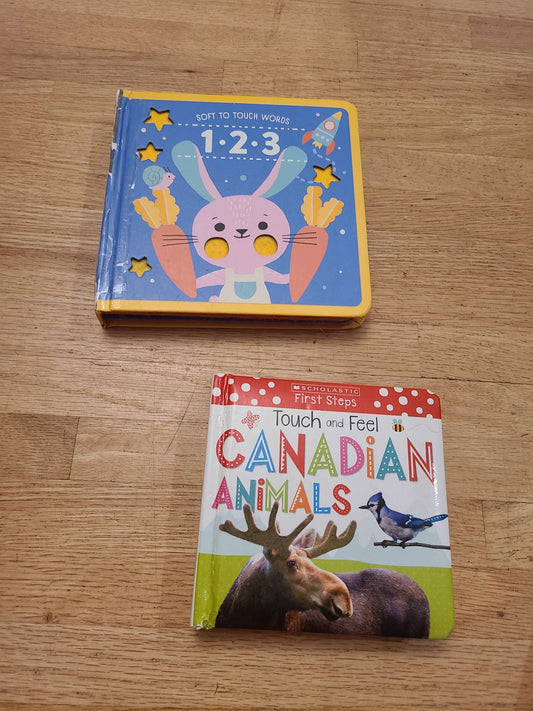 Touch and feel books.. 2 pcs