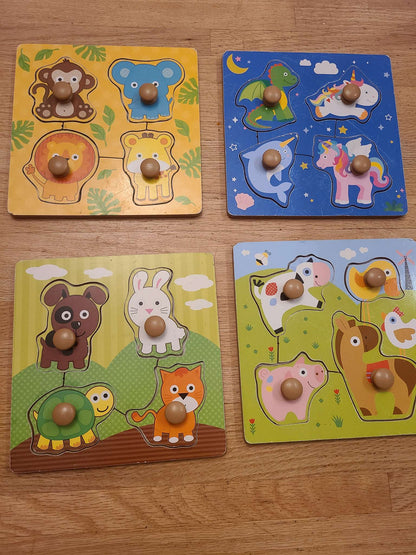 4 piece wooden puzzle.. 4 pcs