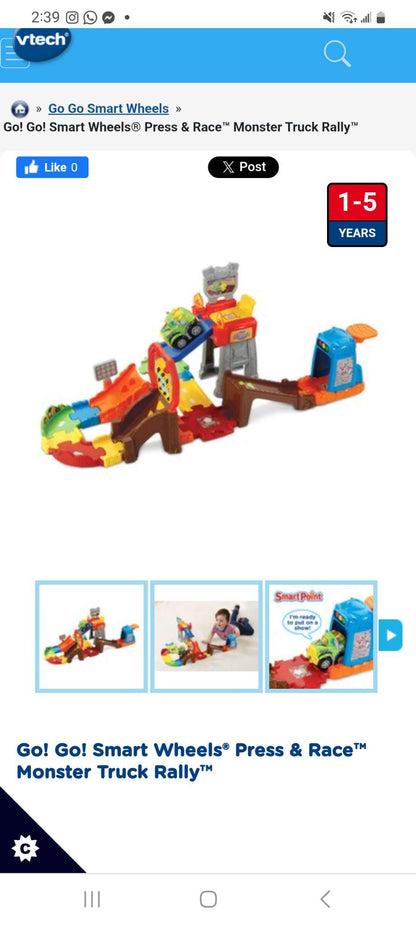 Vtech monster truck rally set