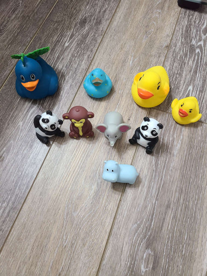 Assorted rubber toys