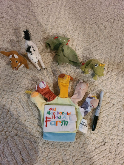 Finger puppets and book