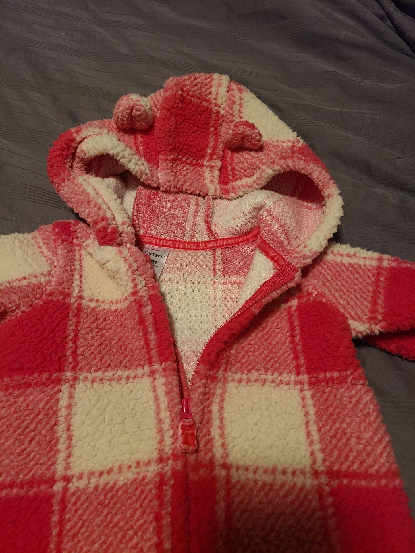 Carter's 9 month fleece suit with hood, Kids 9 Month (6-9M)