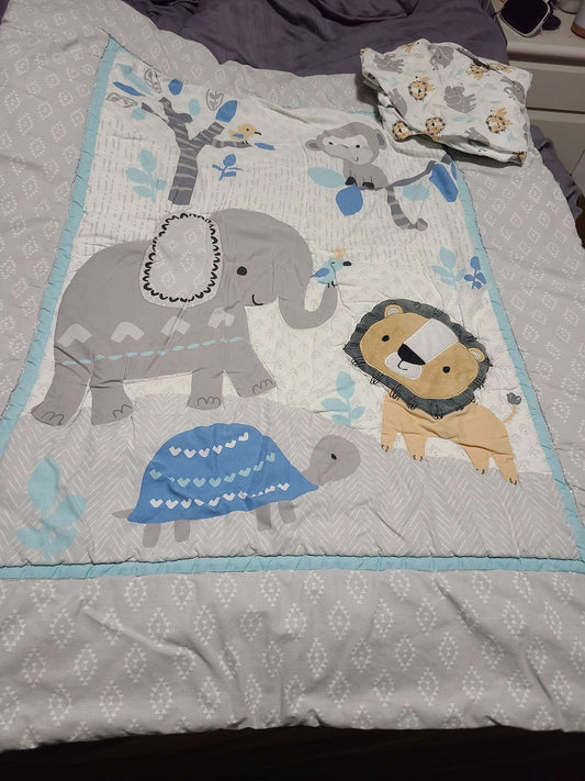 Bedtime organics crib blanket set