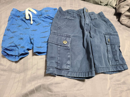 3T blue boys shorts with adjustable waist, Kids 3T