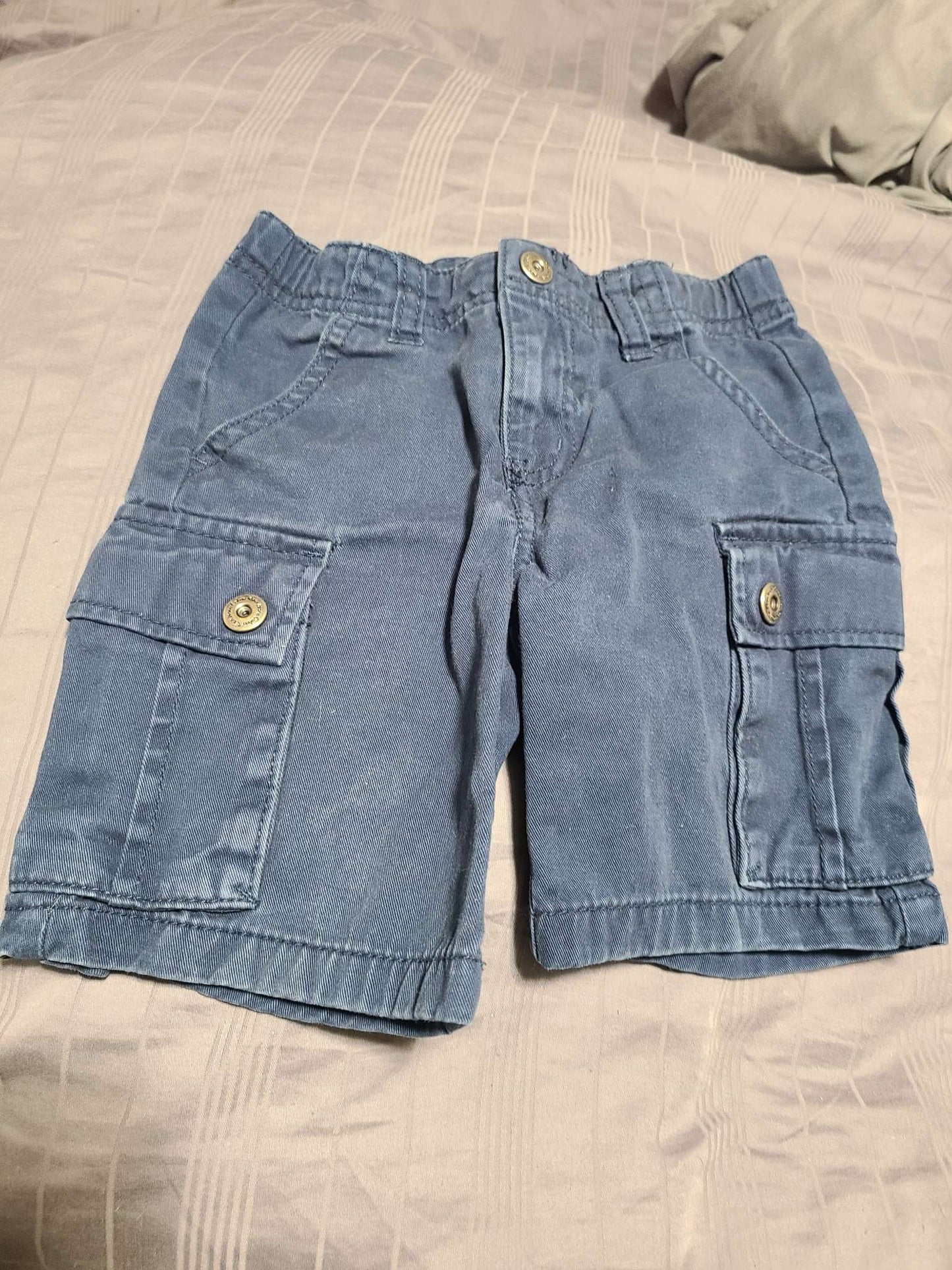 3T blue boys shorts with adjustable waist, Kids 3T