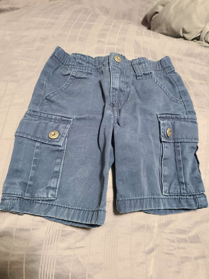 3T blue boys shorts with adjustable waist, Kids 3T