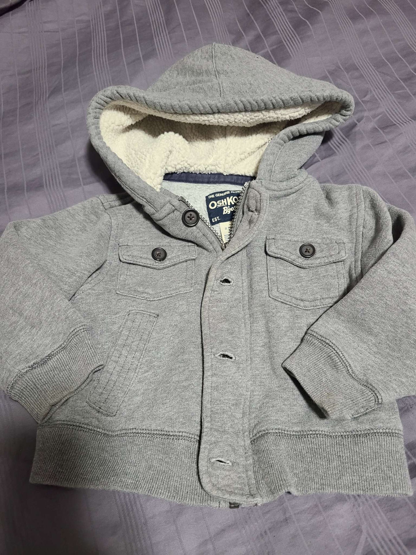 2T osh kosh fleece hood sweater, Kids 2T