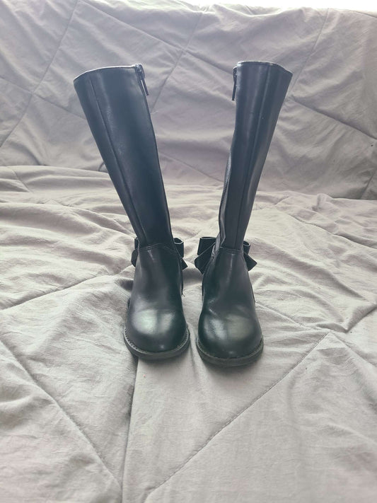 George Size 6 black boots , Shoes 6 (Walkers:12-24 mth)