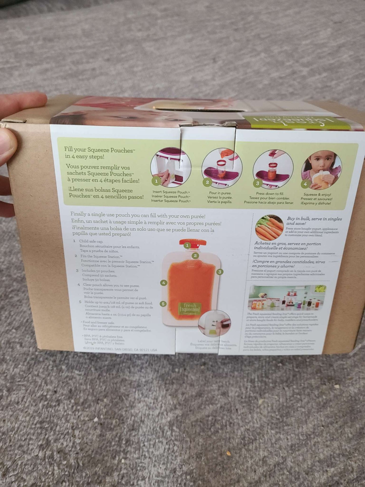 Infantino squeeze pouches and spoon new