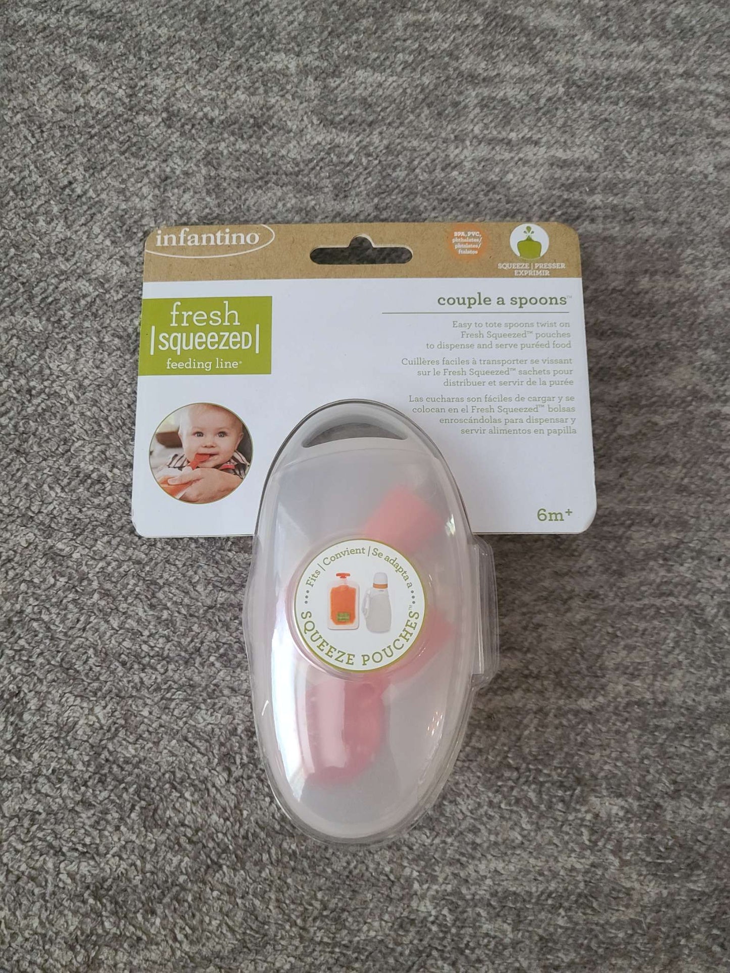 Infantino squeeze pouches and spoon new